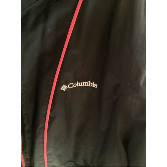 Columbia Thermal Coil Full Zip Jacket Coat Sz XL Hooded Black Pink - Picture 3 of 9